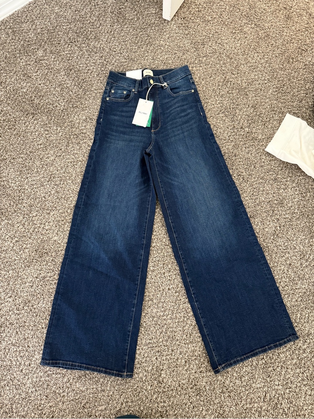 DL1961 Wide-Leg Dark Indigo Jeans